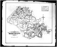 Bath County Outline Map, Bath and Fleming Counties 1884